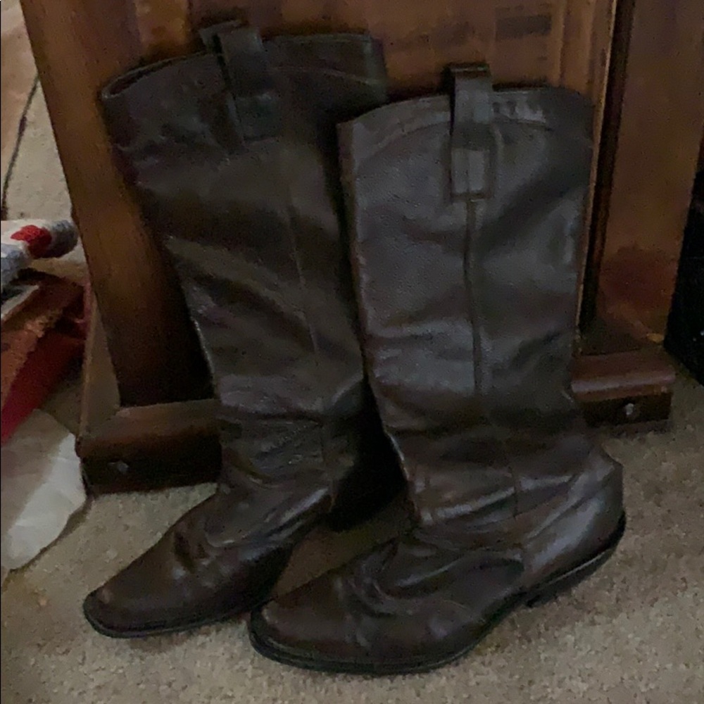 Nine West Leather Riding Boots